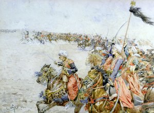 1805年12月2日、アウステルリッツの戦いでのマメルークの突撃